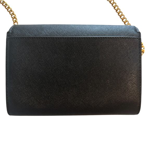 Tory Burch NEW Emerson Chain Wallet Womens Black Saffiano Leather Crossbody Bag - Picture 5 of 11